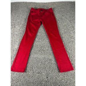 Seventeen Jeggings Women's Red Skinny Leg Stretch Pants Mid Rise Pockets - L